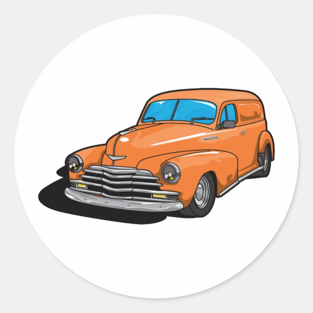 Panel Wagon Classic Round Sticker (Front)
