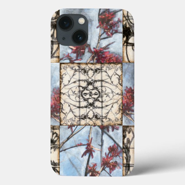 Paneled Abstract Scrollwork Painting Case-Mate iPhone Case (Back)