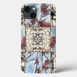 Panelled Abstract Scrollwork Painting iPhone 13 Case