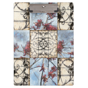 Panelled Abstract Scrollwork Painting Clipboard