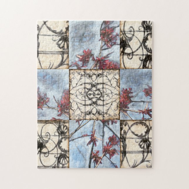 Panelled Abstract Scrollwork Painting Jigsaw Puzzle (Vertical)