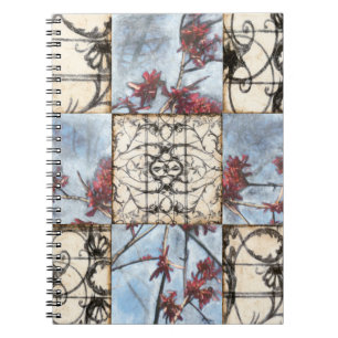 Panelled Abstract Scrollwork Painting Notebook