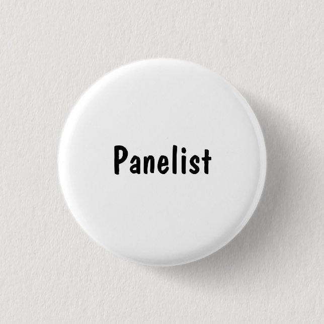 Panellist 3 Cm Round Badge (Front)