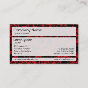 Panels 02 - Bubbles in Red Business Card