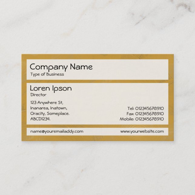 Panels 02 - Ochre Paint Business Card (Front)