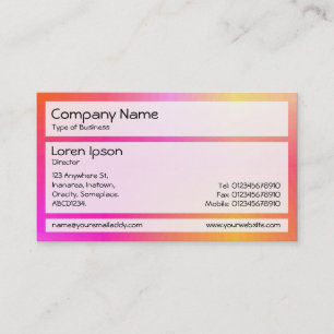 Panels 02 - Orange and Magenta Mist Business Card