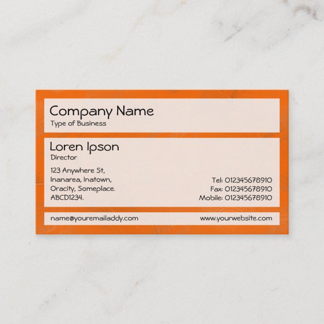 Panels 02 - Orange Paint Business Card (Front)