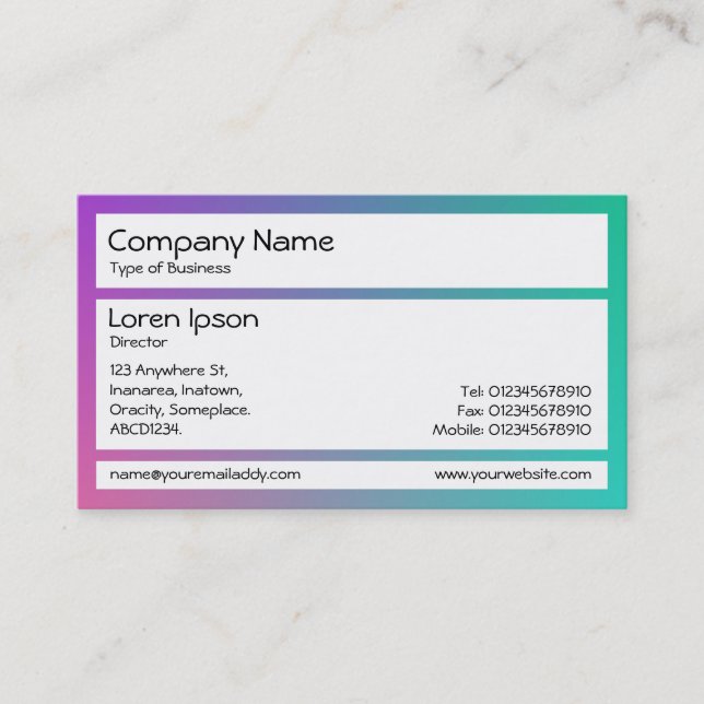 Panels - Colour Blend Business Card (Front)