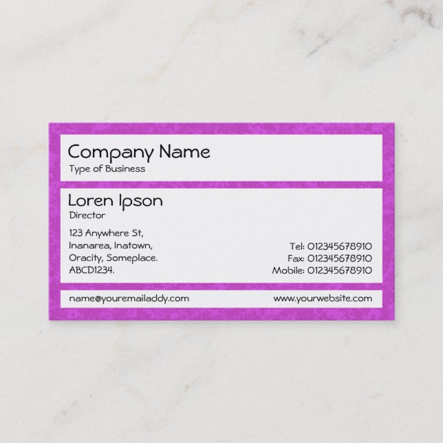 Panels - Magenta Stipple Business Card (Front)