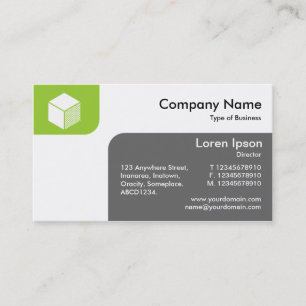 Panels - Martian Green and Grey Business Card