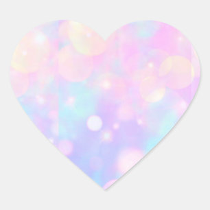 Panels of Pastel Bubbles Heart Sticker 