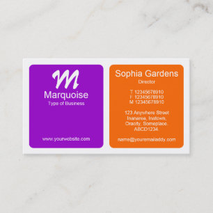 Panels - Purple and Orange Business Card