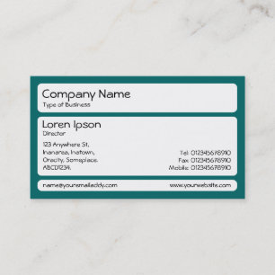 Panels (Rounded) - Teal Business Card