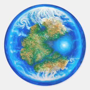 Pangaea and the Tethys ocean Classic Round Sticker