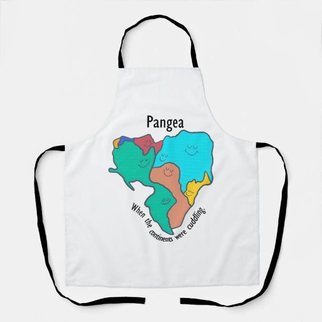 Pangea Continents Cuddling Multicolor Apron (Front)