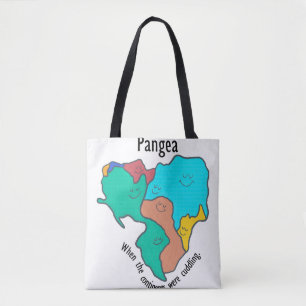 Pangea Continents Cuddling Multicolor Tote Bag