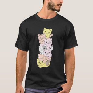 Pangender Flag Pride Lgbtq Cats Demi Cat T-Shirt