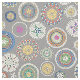 pango mandala pewter fabric