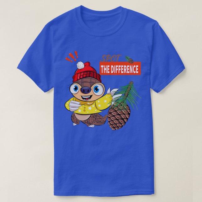 Pangolin And Pinecone T-Shirt (Design Front)
