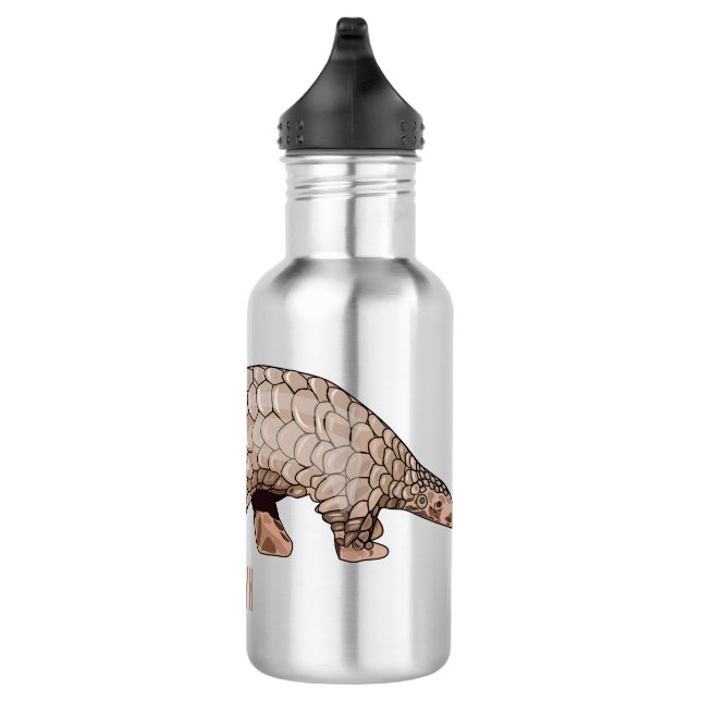 Pangolin cartoon illustration 532 ml water bottle (Right)