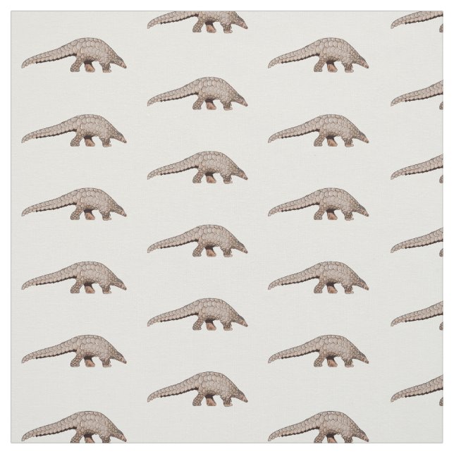Pangolin cartoon illustration fabric (Swatch)