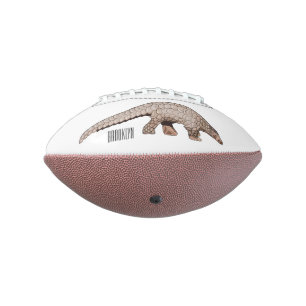 Pangolin cartoon illustration football