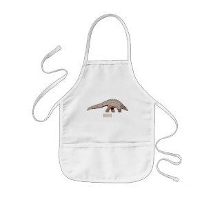 Pangolin cartoon illustration kids apron