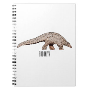 Pangolin cartoon illustration notebook