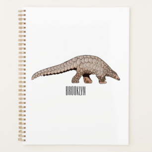 Pangolin cartoon illustration planner