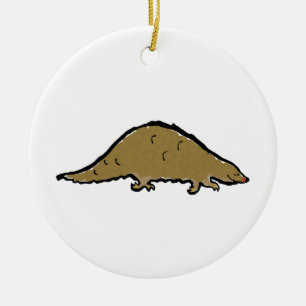pangolin ceramic tree decoration
