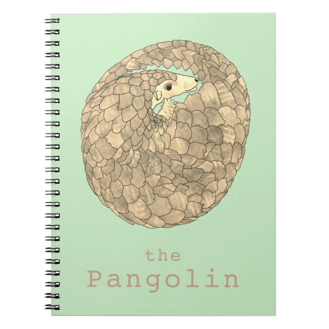 Pangolin Endangered Animal Rights Green Activism  Notebook (Front)