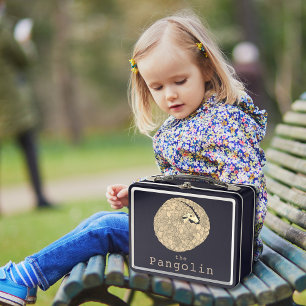 Pangolin Endangered Species Animal Wildlife Art Metal Lunch Box