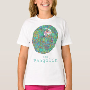 Pangolin Endangered Species Cute Animal Art Green T-Shirt