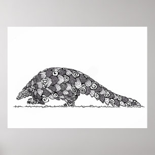 Pangolin On Patrol Design Poster