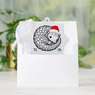 Pangolin Santa Christmas Ornament 