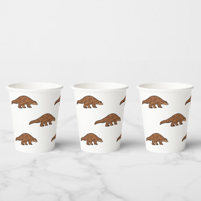 Pangolin Theme Paper Cups (Multi)