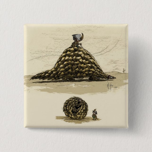 Pangolin Warrior 15 Cm Square Badge (Front)