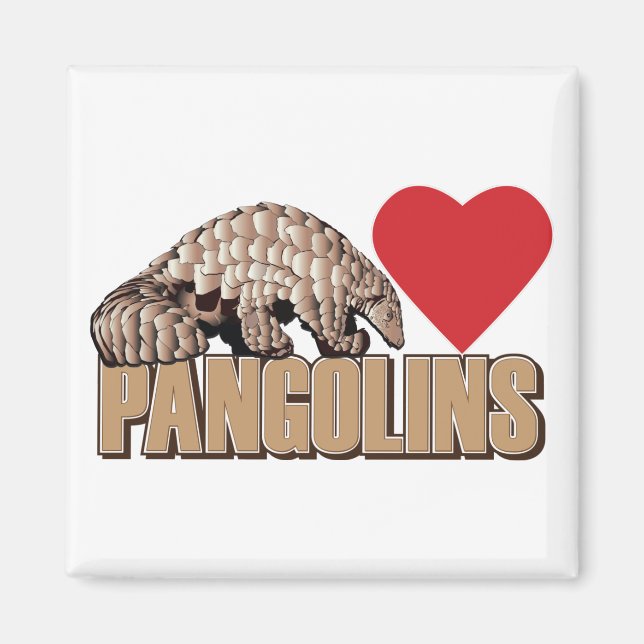 Pangolins-Heart Magnet (Front)