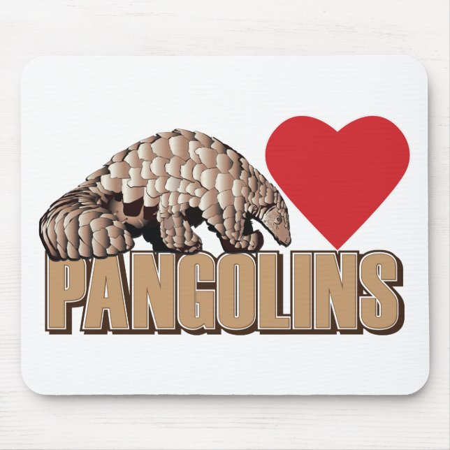 Pangolins-Heart Mouse Pad (Front)