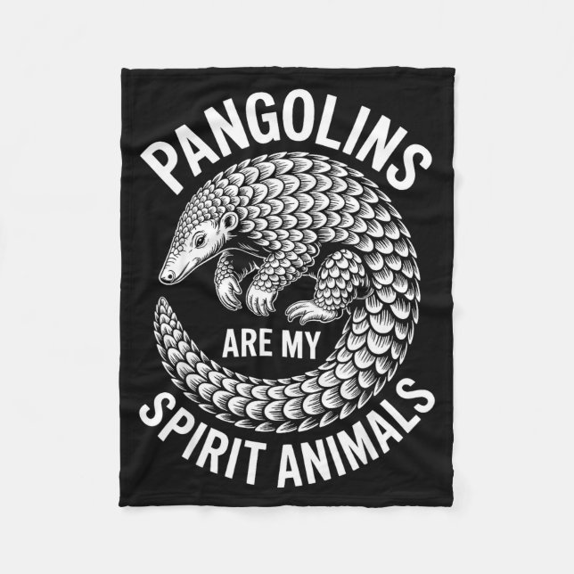 Pangolins Srit Animals Funny Pangolin  Fleece Blanket (Front)