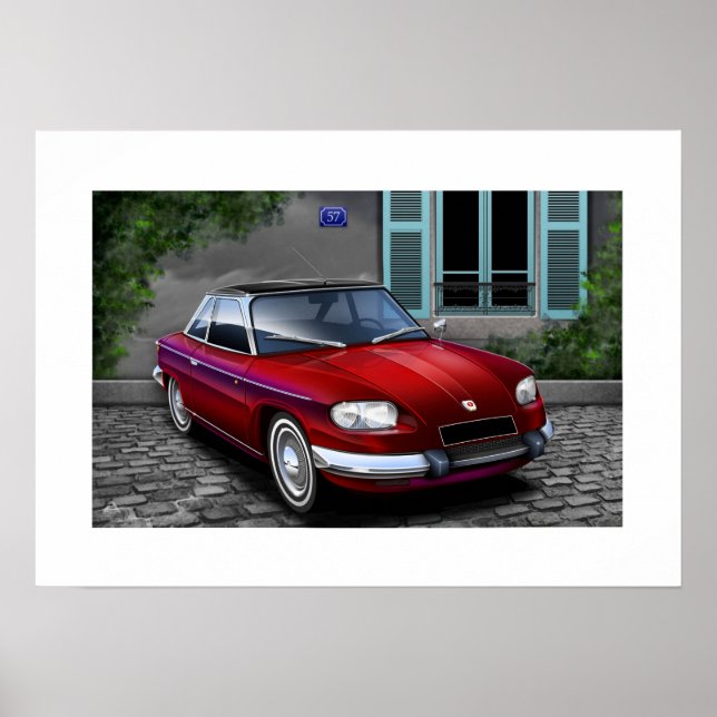 Panhard 24CT Poster Illustration (Front)