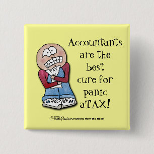 Panic aTAX! 15 Cm Square Badge