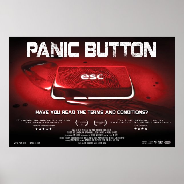 Panic Button Blood Key Poster (Front)