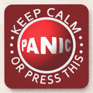 Panic Button coasters