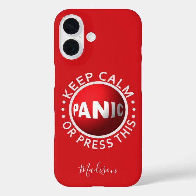 Panic Button custom name phone cases (Back)