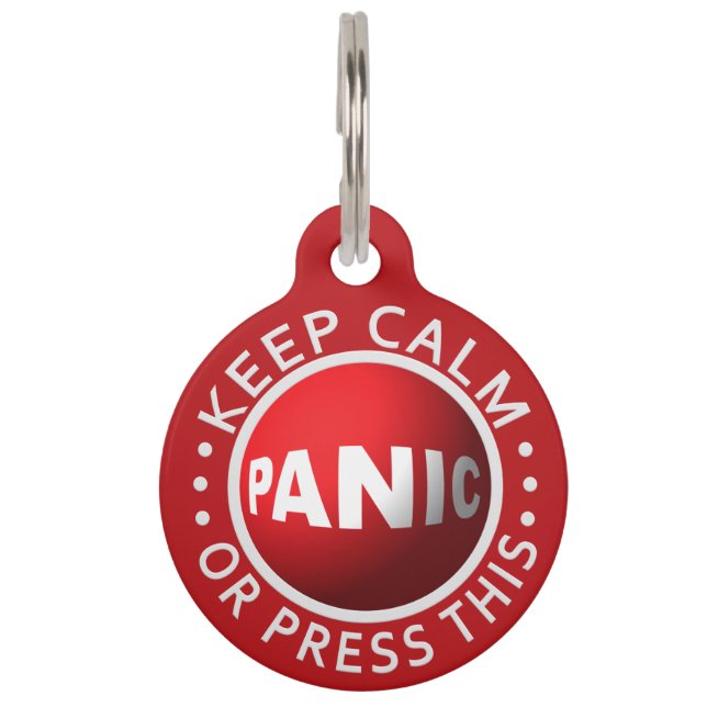 Panic Button custom pet tags (Front)