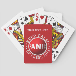 Panic Button custom playing cards