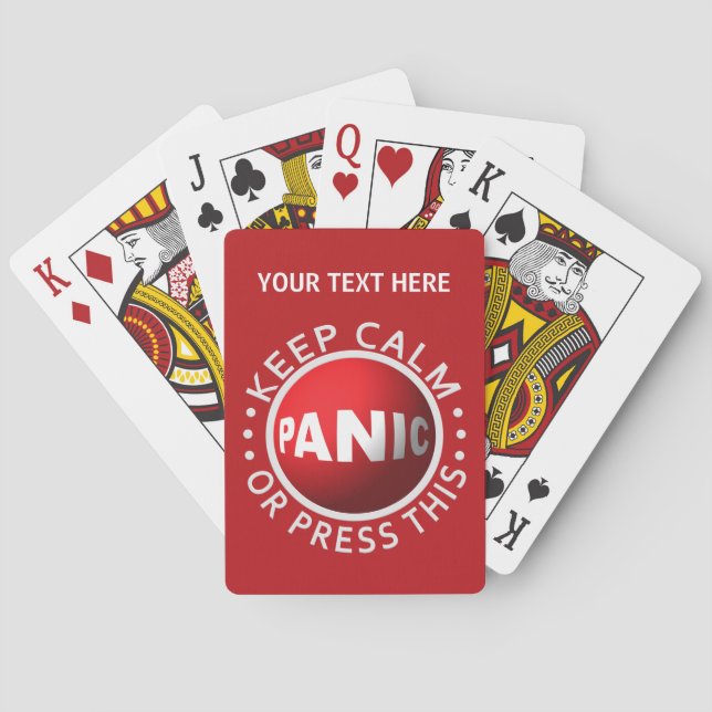 Panic Button custom playing cards (Back)