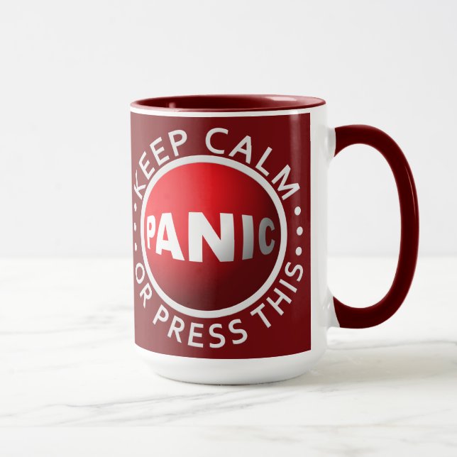 Panic Button mug - choose style (Right)