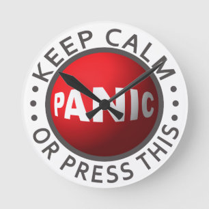 Panic Button wall clock
